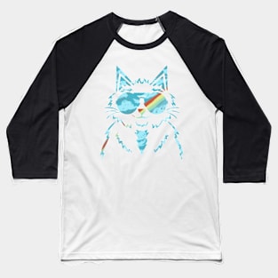 Rainbow Journey Cat Baseball T-Shirt